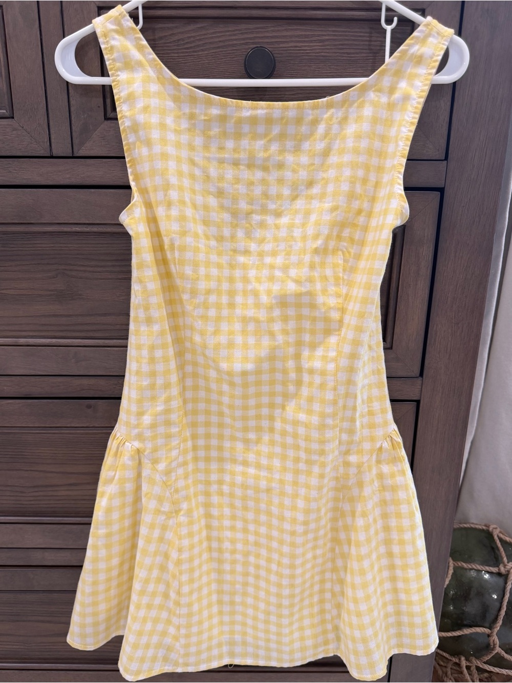 Sky To Moon Yellow Checker Dress